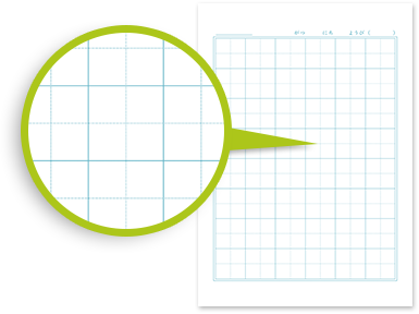 科学データにもとづく書きやすい罫色、ノートの紙は、鉛筆で書きやすい紙を使用